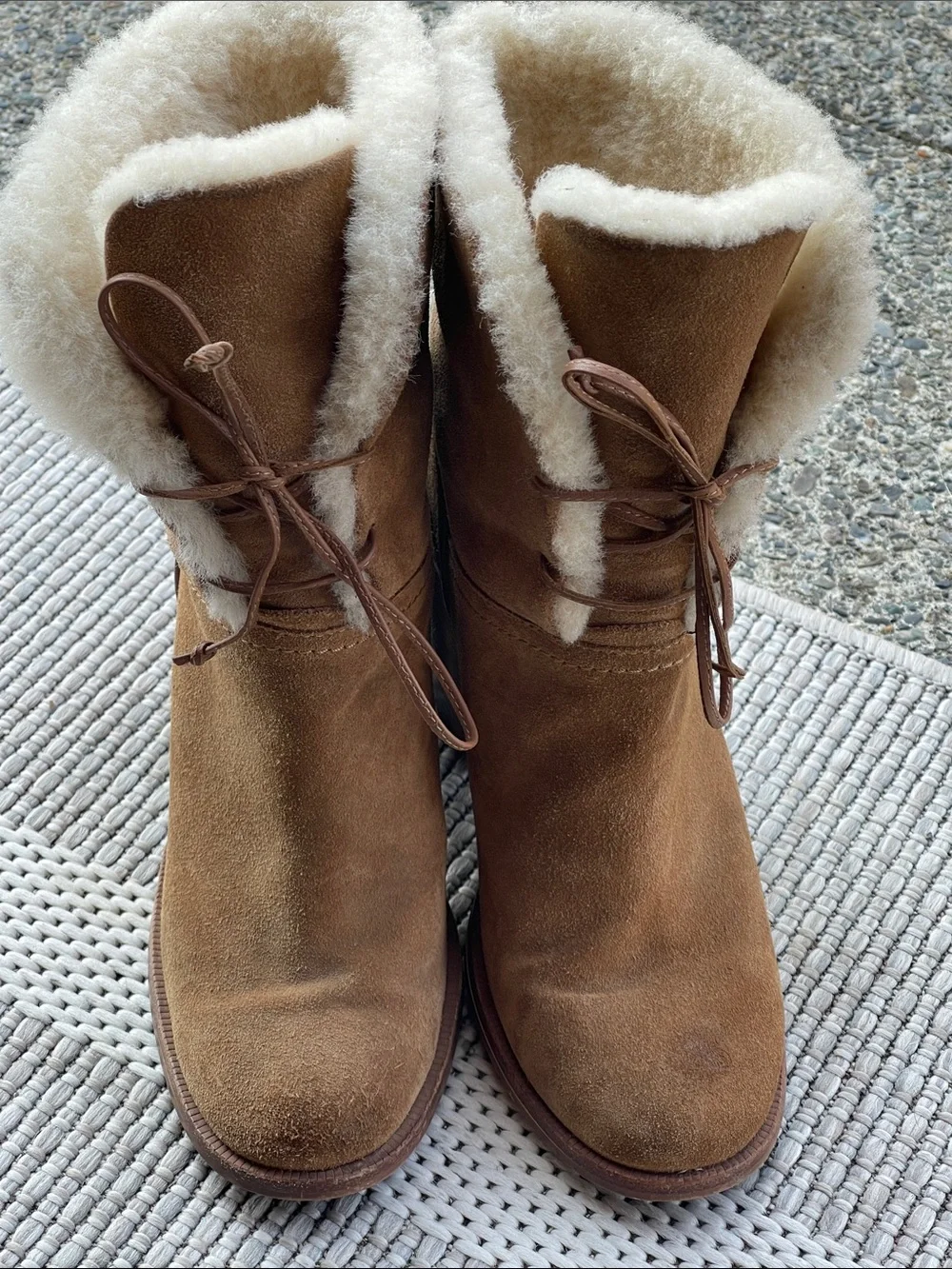 UGG Chestnut Suede Shearling-Lined Women's Boots